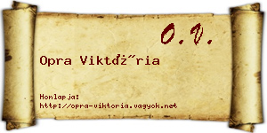 Opra Viktória névjegykártya